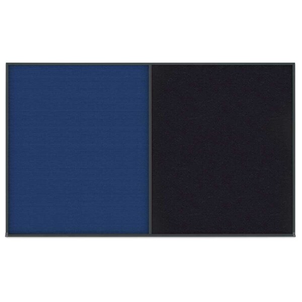 Double Door Radius Corkboard, 60"x36", Hea, UV7014RC-SATIN-CLOUD